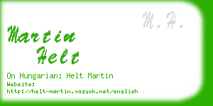 martin helt business card